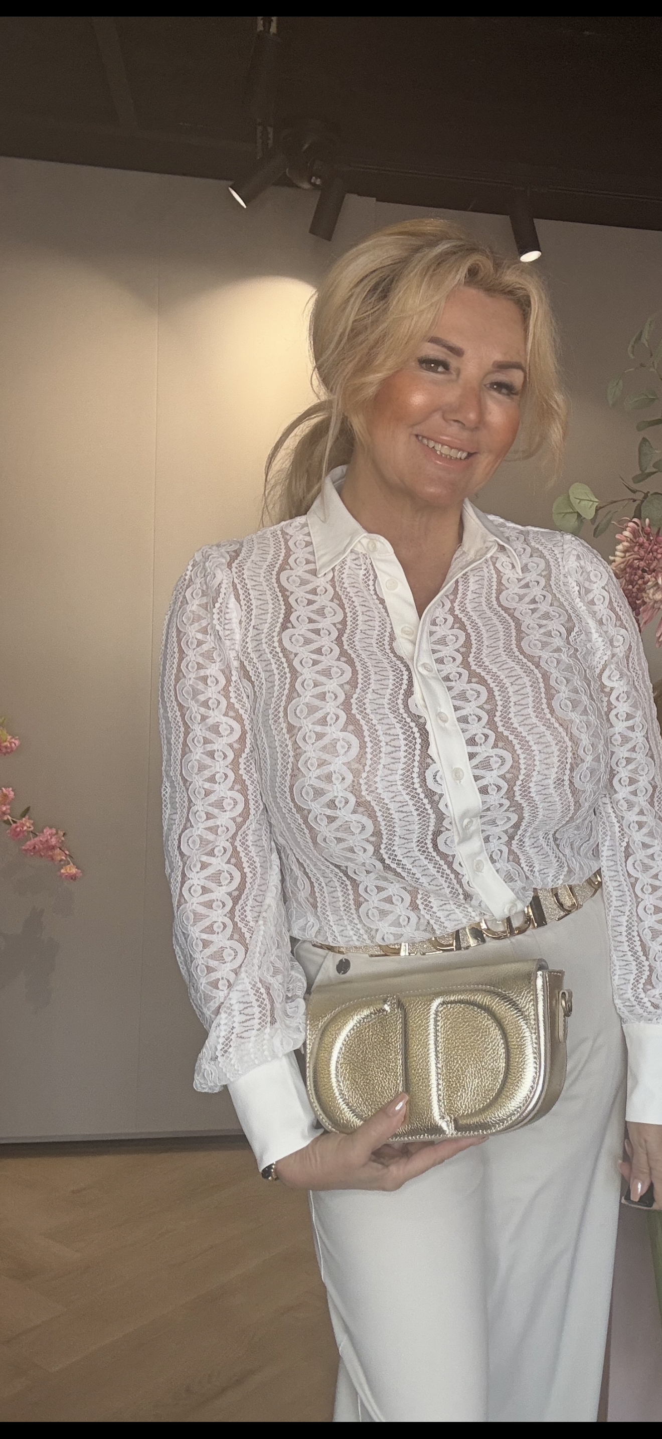 Blouse Kant Travel Mi Piace white